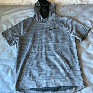 Nike gray short sleeve hoodie